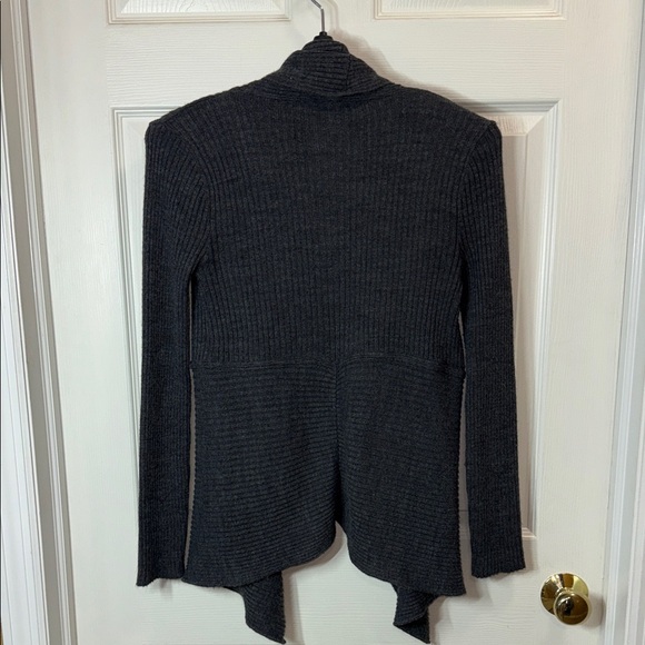 Mingle Dark Gray Open Front Cardigan - Picture 5 of 5
